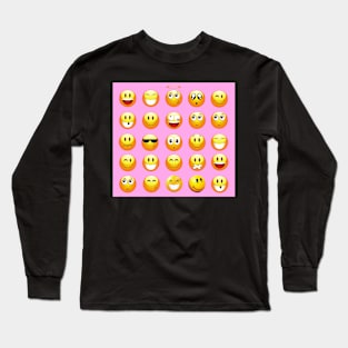 pastel pink emoji Long Sleeve T-Shirt